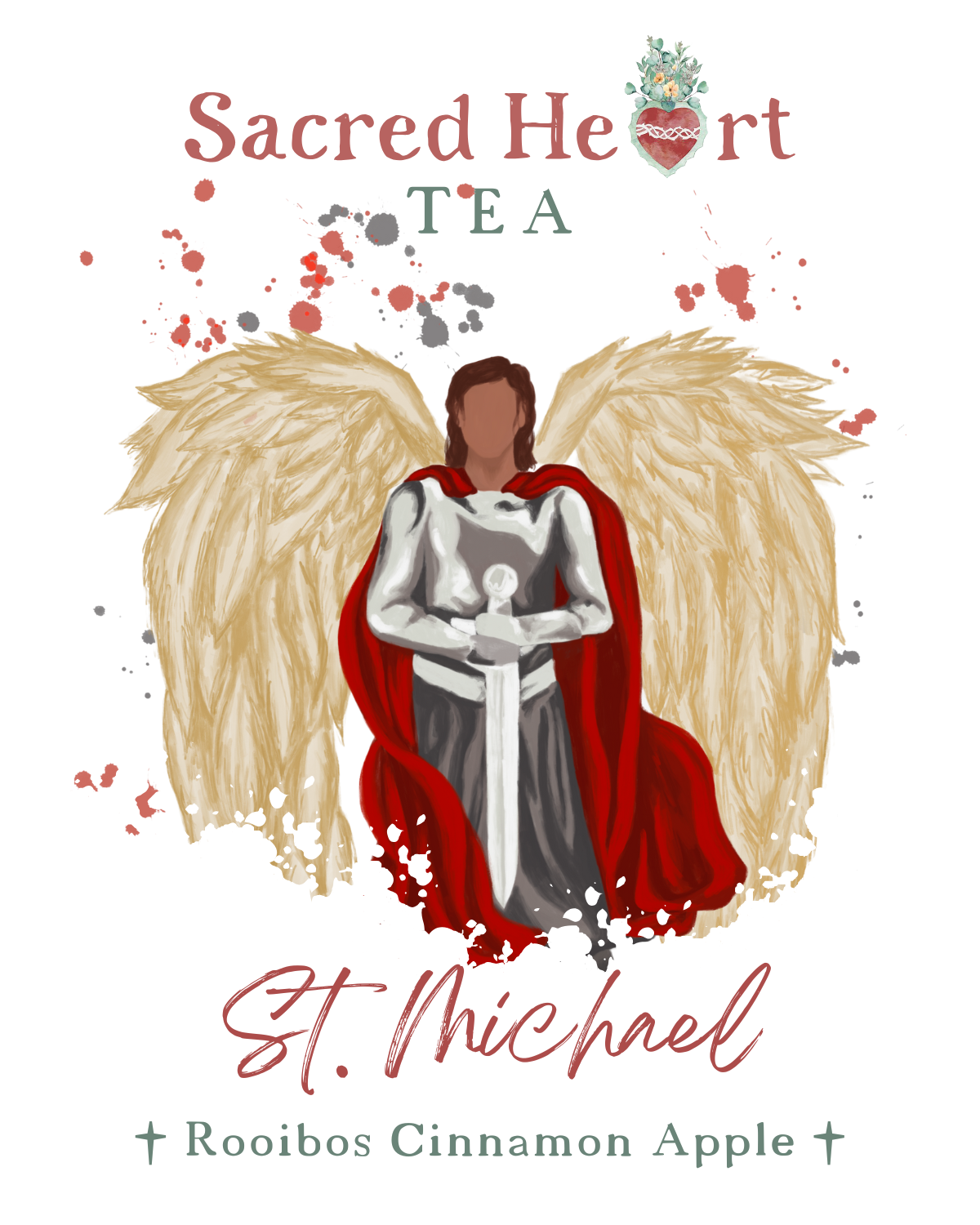 Saint Michael the Archangel – Apple Cinnamon Rooibos Loose Leaf Tea | Caffeine-Free Herbal Blend