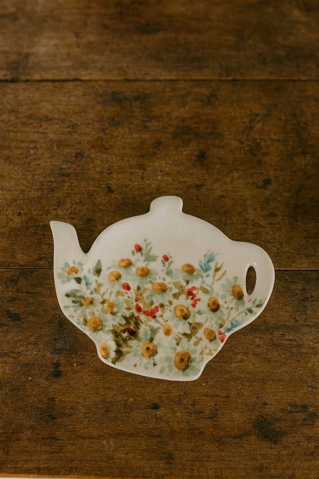 “Life Is Better With Tea” Gift Set | Tea Towel & Floral Spoon Rest Collection