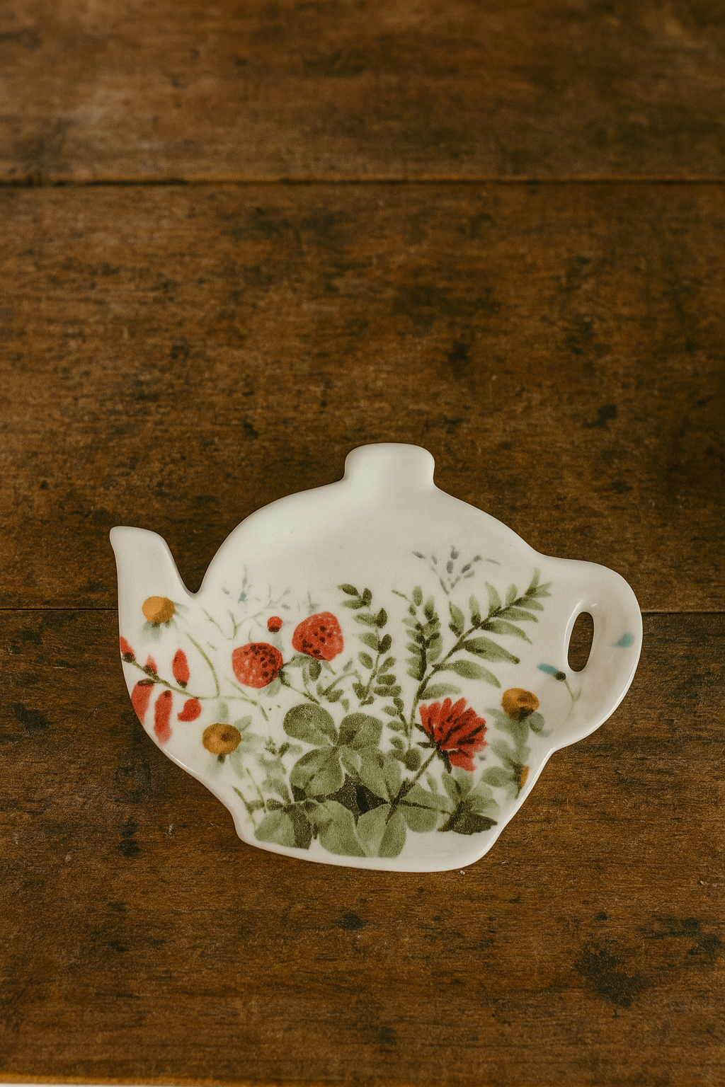 “Life Is Better With Tea” Gift Set | Tea Towel & Floral Spoon Rest Collection