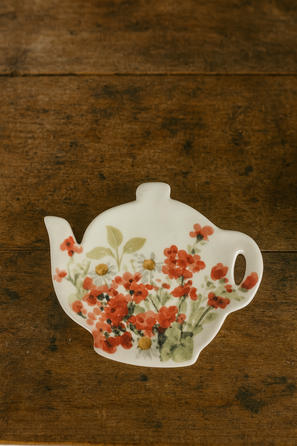 “Life Is Better With Tea” Gift Set | Tea Towel & Floral Spoon Rest Collection