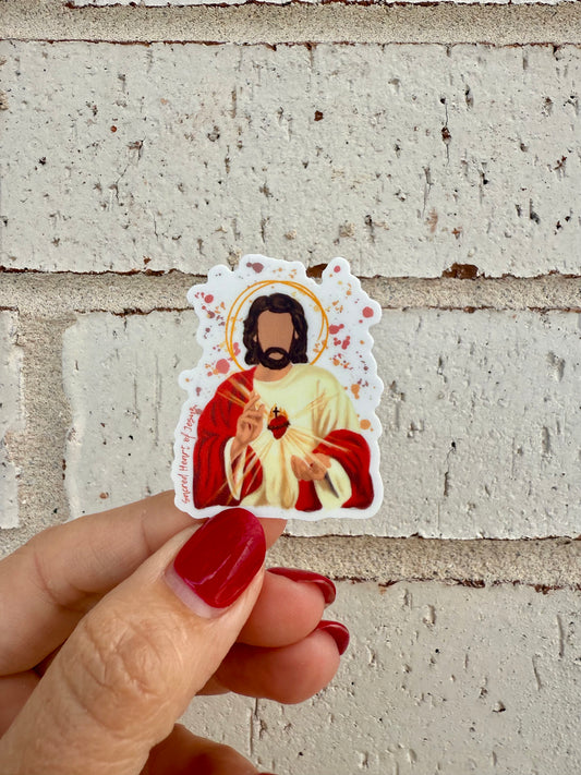 Saint Vinyl Mini Sticker Set – St. Padre Pio, St. Joan of Arc & The Sacred Heart of Jesus