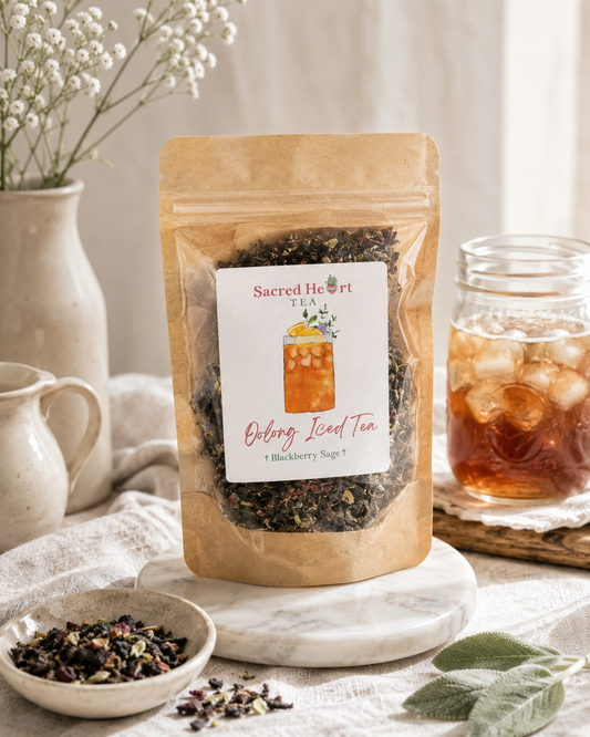 Blackberry Sage Oolong Iced Tea | Summer Loose Leaf Tea Bags